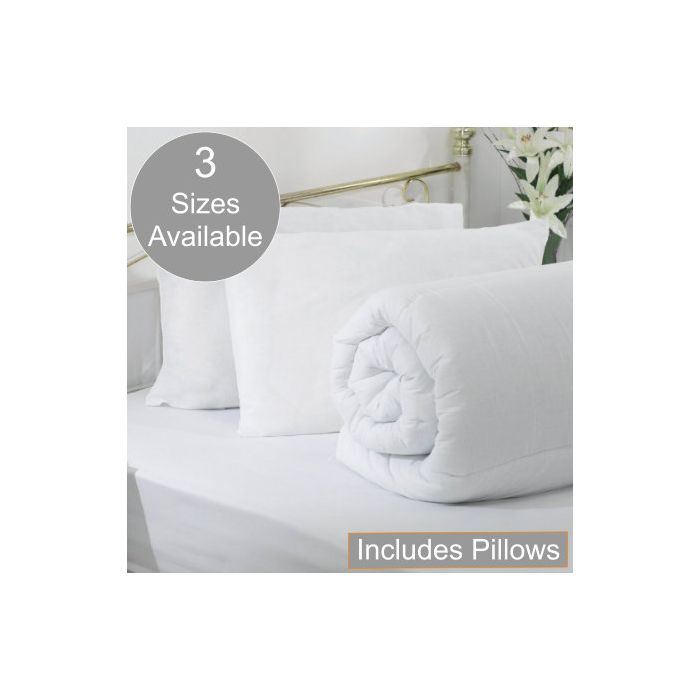 13.5 tog Luxury Winter duvet and pillows bundle