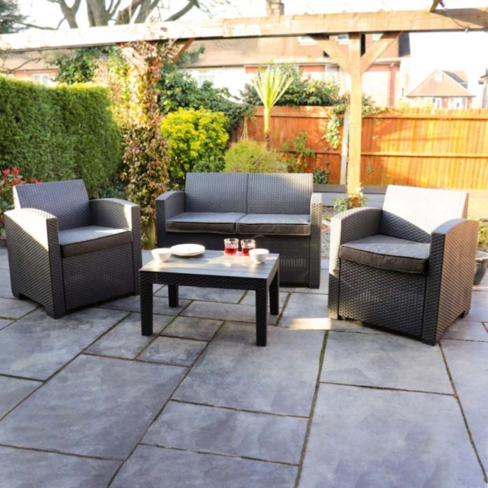 4pc rattan shop garden furniture set