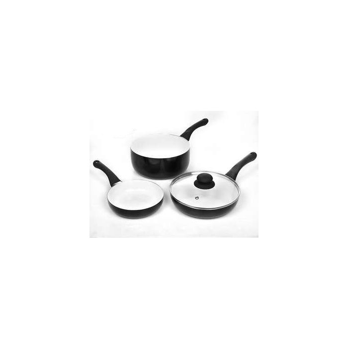 ceramic 4pc pan set 3 colours FREE UK DELIVERY