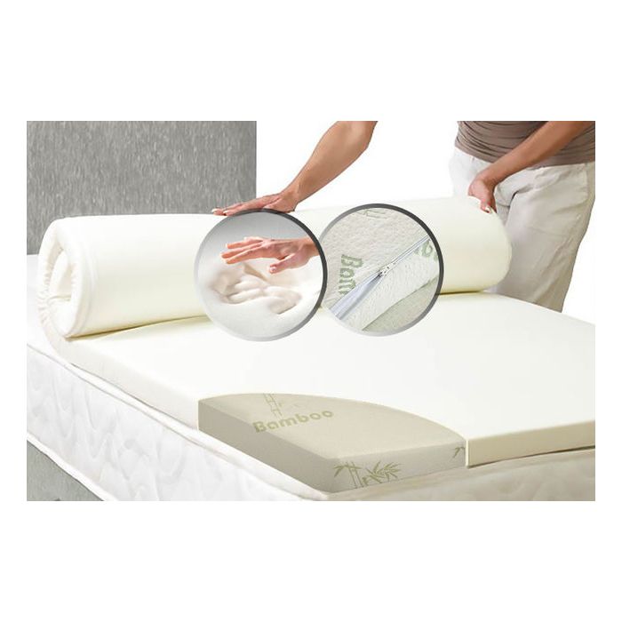 Bamboo memory foam mattress topper - 1 or 2 inch