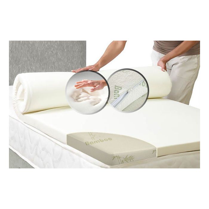 cooling bamboo memory foam topper - 2 inch