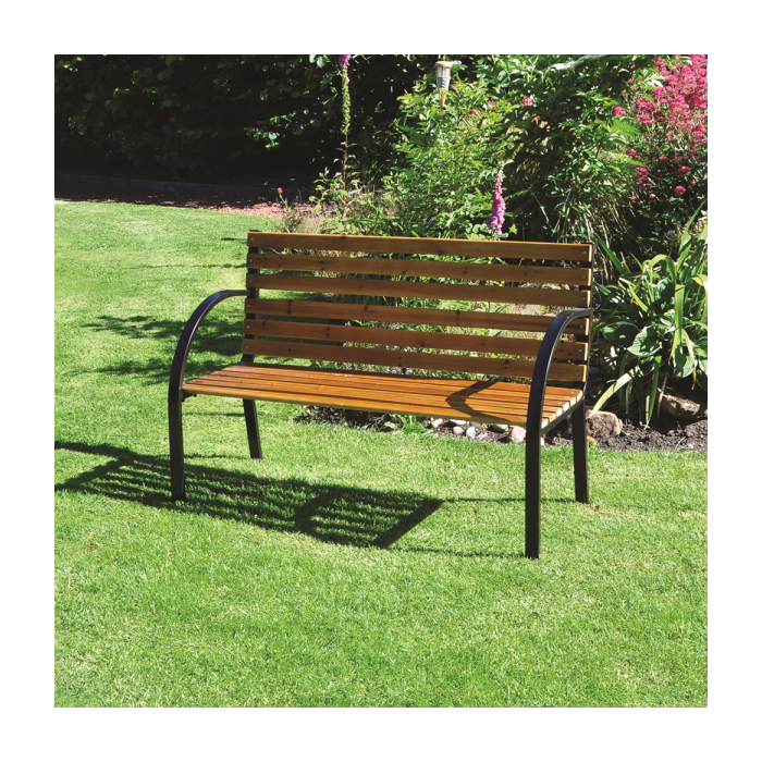 traditional hardwood 3 seater garden bench