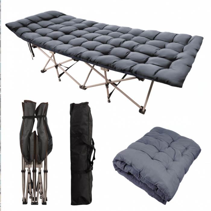Fold Out Camp Bed with Removeable Cushioned Mattress