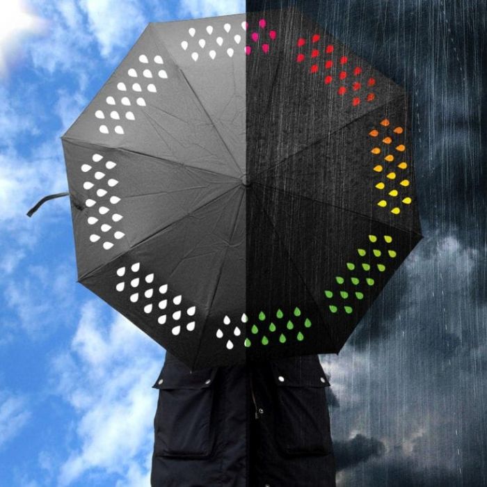 Colour changing umbrella