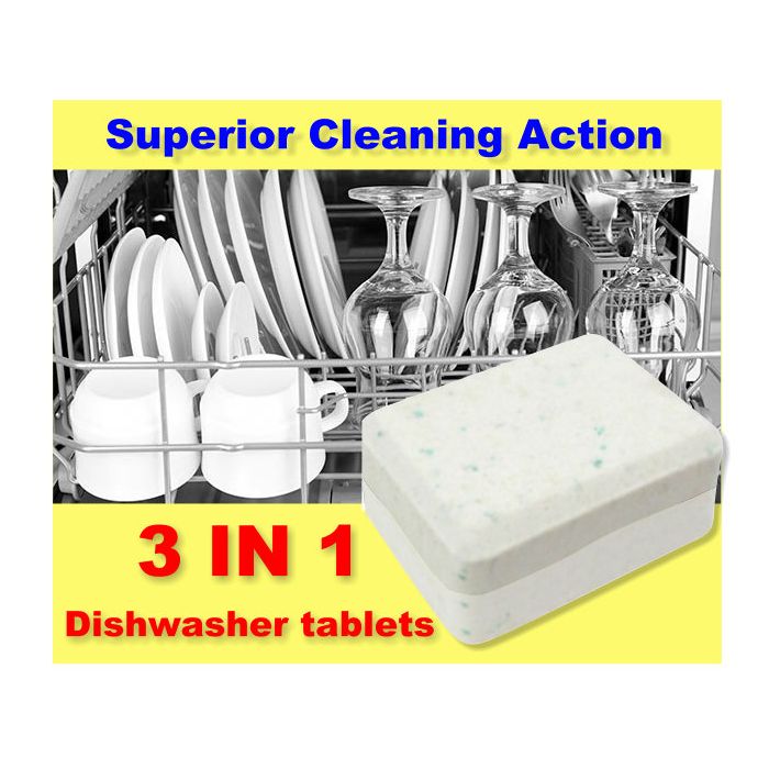 3 in 1 superior cleaning action dishwasher tablets - 3 months supply