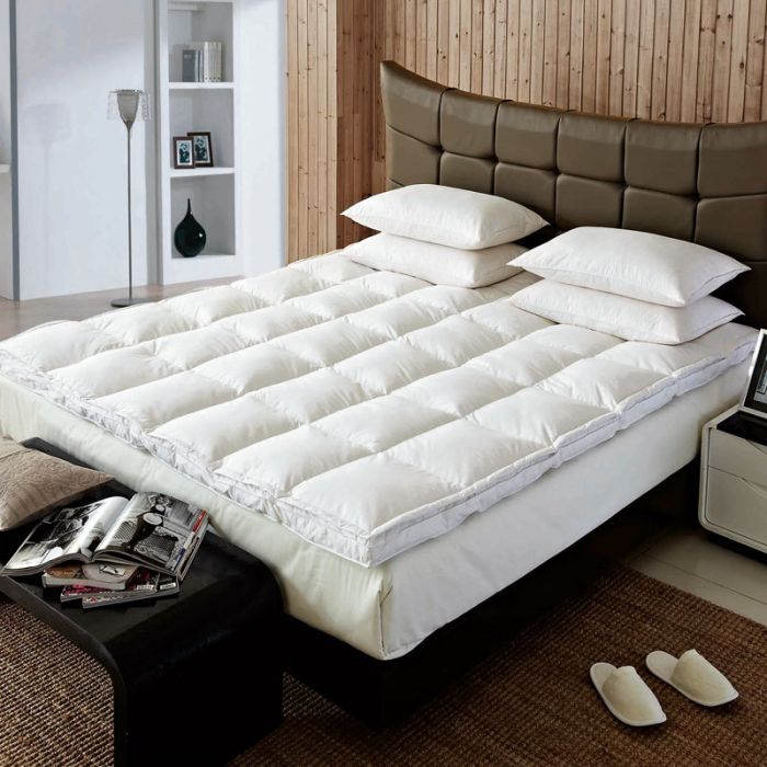 EXTRA THICK LUXURY DUCK FEATHER & DOWN MATTRESS TOPPER