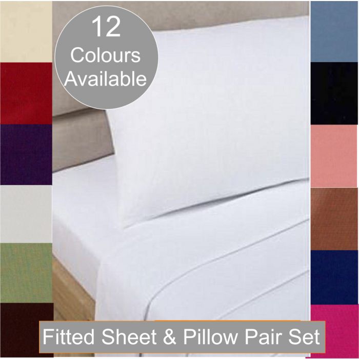 Non Iron Percale Fitted Sheet Set