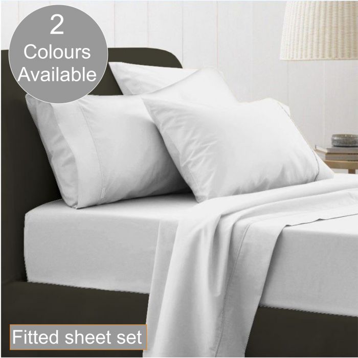 Egyptian Cotton Fitted sheet & pillowcase pair