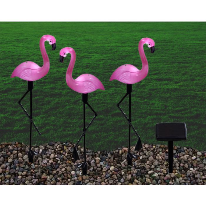 Flamingo Solar Standing Lights - Set of 3, 6 or 12