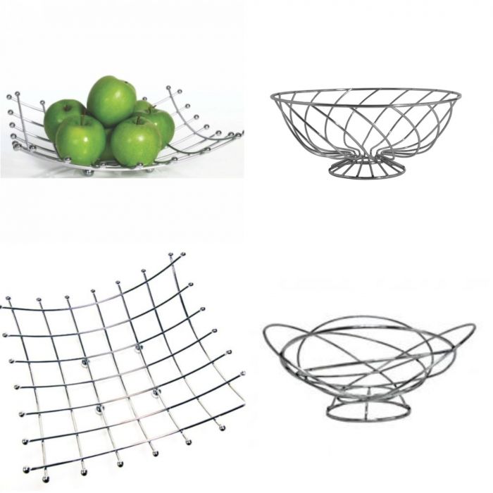 contemporary metal fruit baskets - choice of design