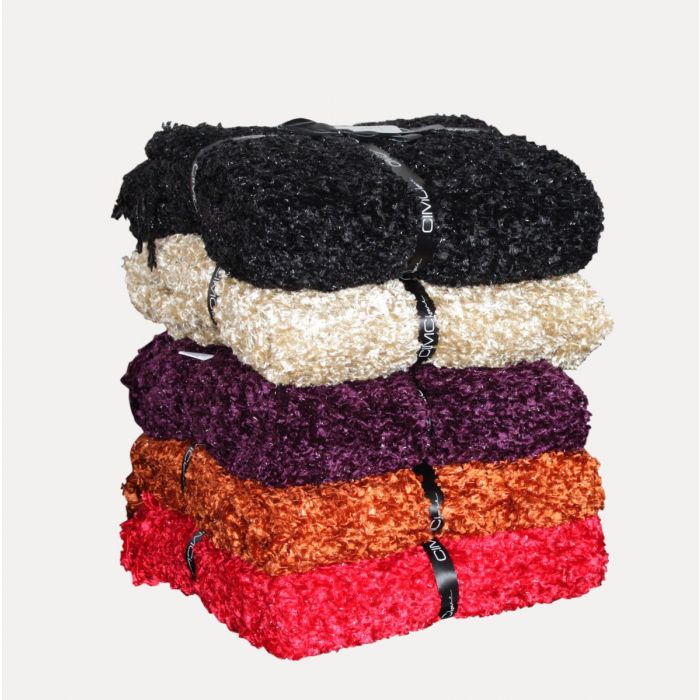 large CHUNKY KNIT GLITTER THROWS - 3 COLOURS