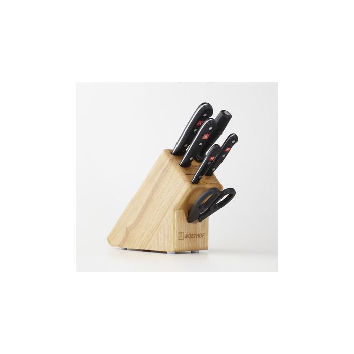 7 piece knife wooden block set