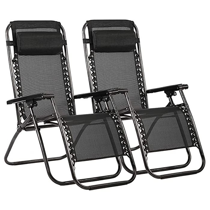  Grade A zero gravity reclining garden chairs - Set of 2