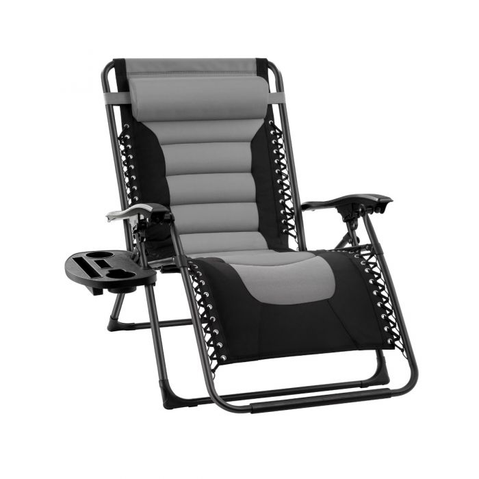 Extra Wide Garden Zero Gravity Chair with padded seat