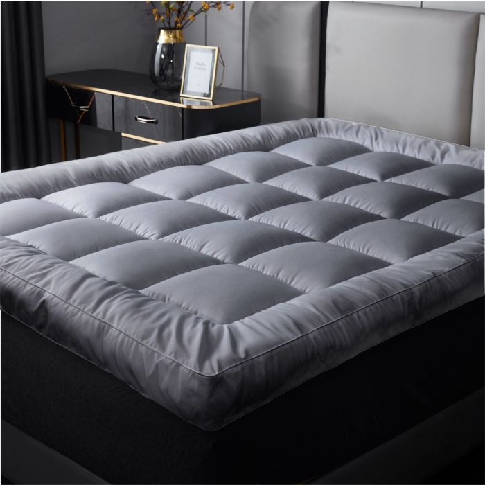 Grey 4 inch Luxury Bounce Mattress Topper