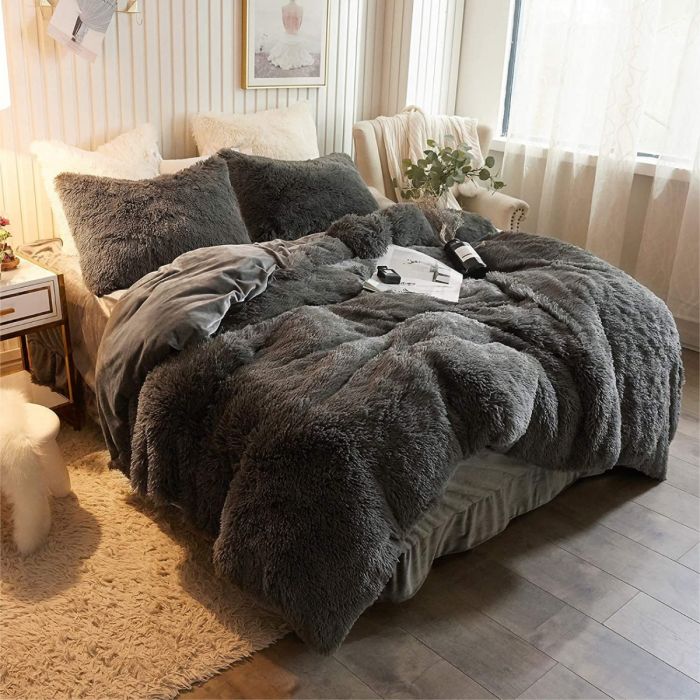 Luxury Faux Fur Shaggy Duvet Set