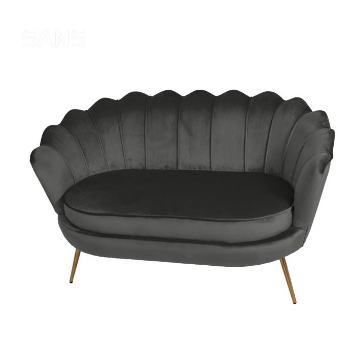 Velvet shell sofa chair
