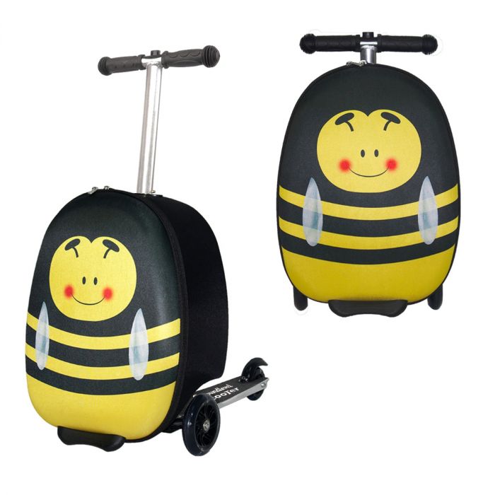 Kids suitcase with scooter