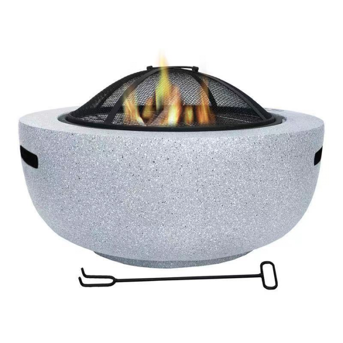 Stone effect fire pit / BBQ bowl