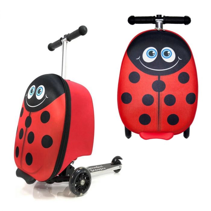 Kids suitcase with scooter