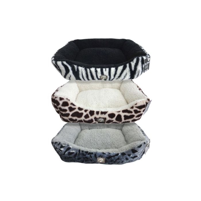extra warm microsherpa fleece pet bed in a choice of design