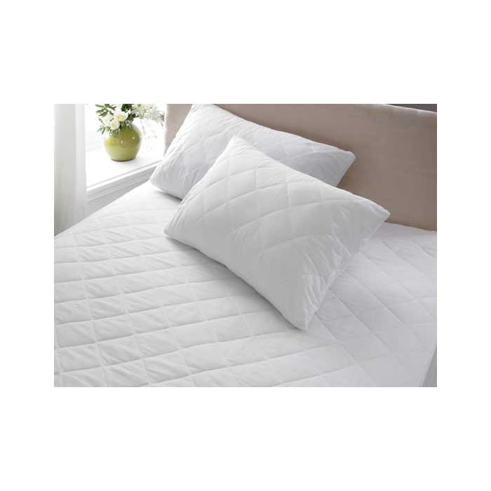 luxury quilted cotton rich mattress & pillow protectors - single