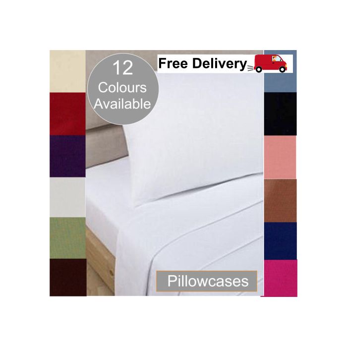 Non Iron Percale Pillowcase Pair