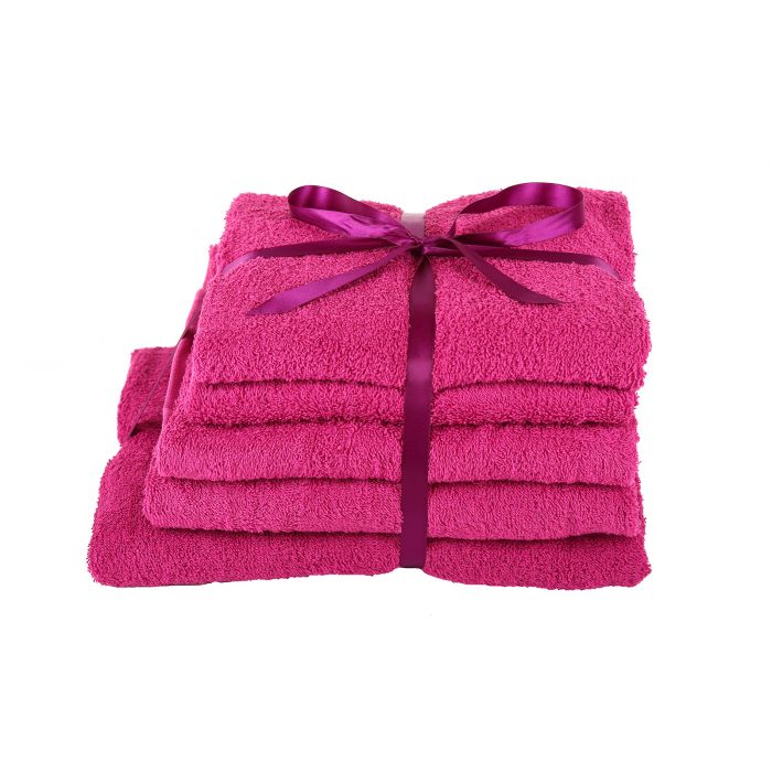 5 piece gift wrapped egyptian cotton towel bundle - choice of colour
