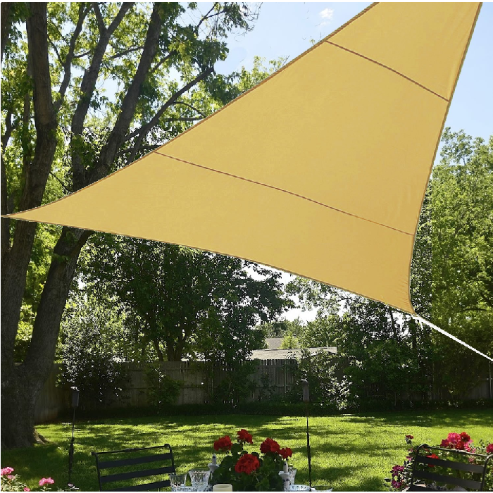 large triangle shade sail - 2 colours