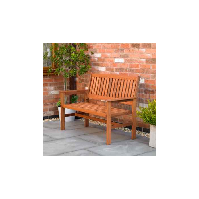 hardwood garden bench 2 seat