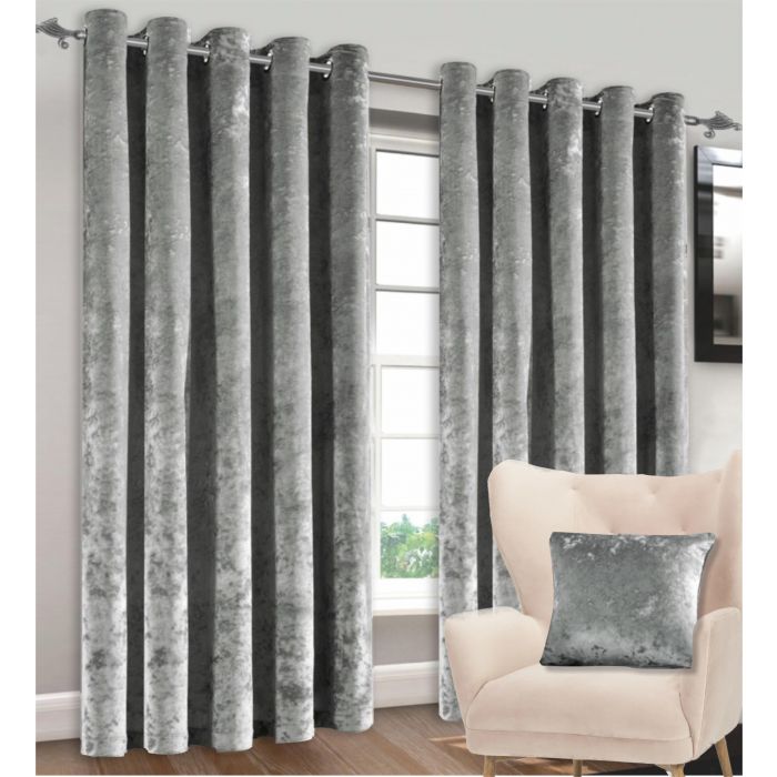 Crushed Velvet Ring Top Curtains, Crushed Velvet Curtains
