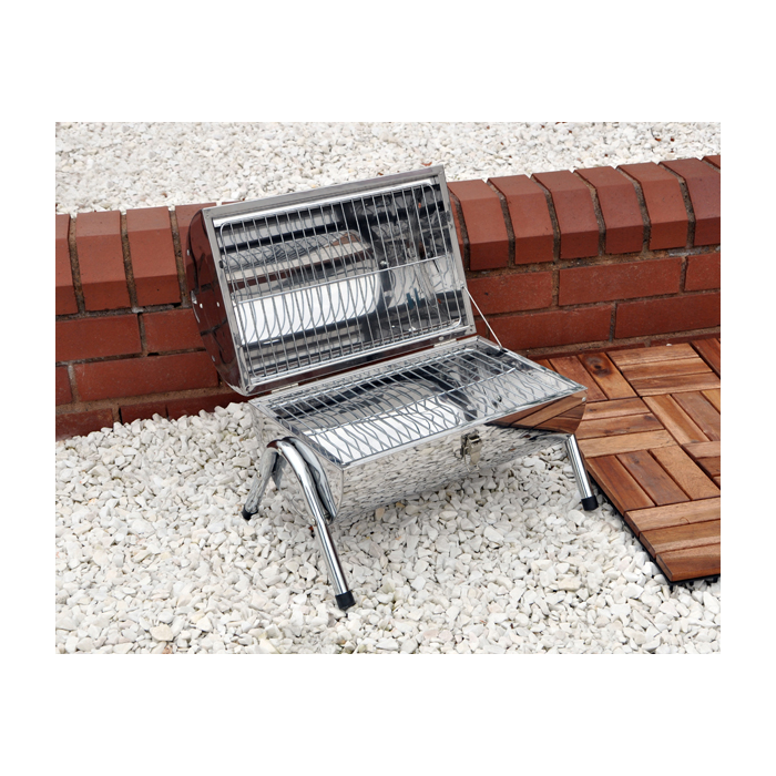 steel half barrel bbq