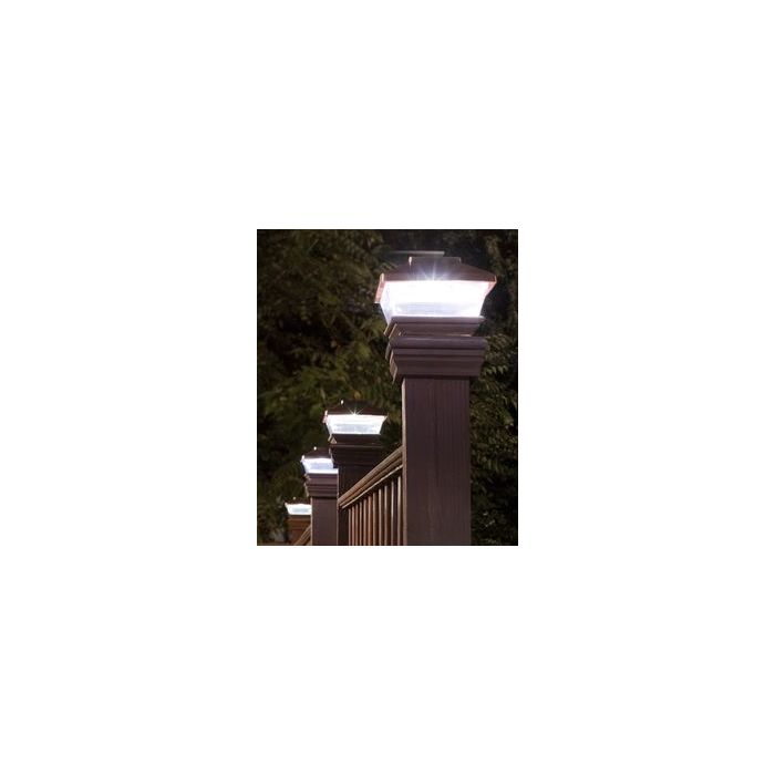 4 solar fence post led lights