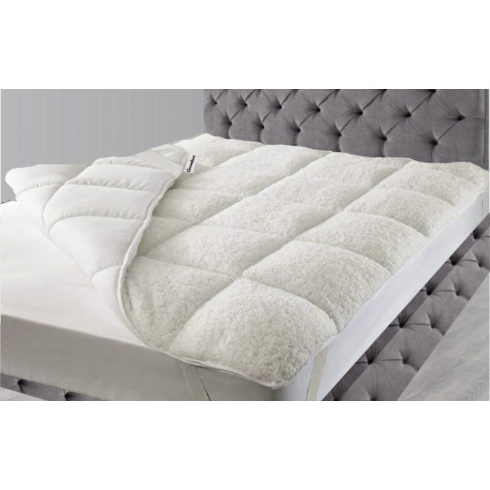 Reversible sherpa fleece, temperature controlling all seasons mattress enhancer - 4 sizes available