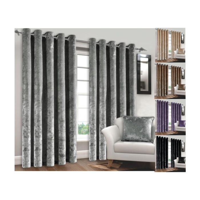 Fully Lined luxury heavyweight crushed velvet curtains