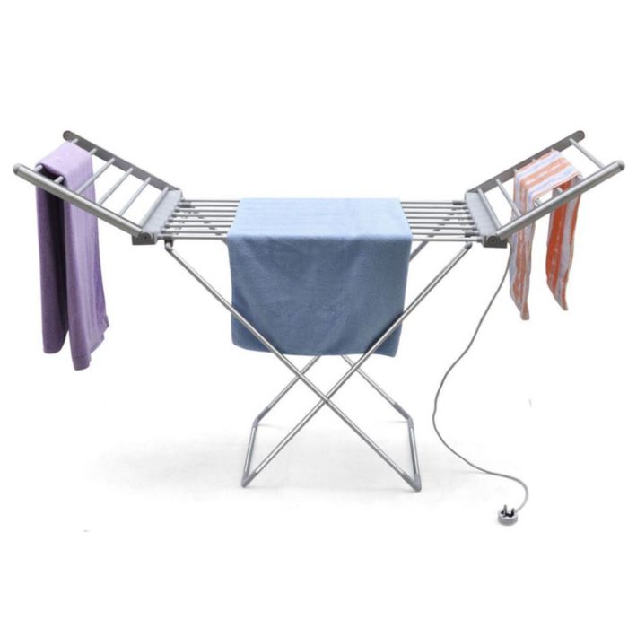 Extra Large Heated Winged Clothes Airer - Timer and Cover Option