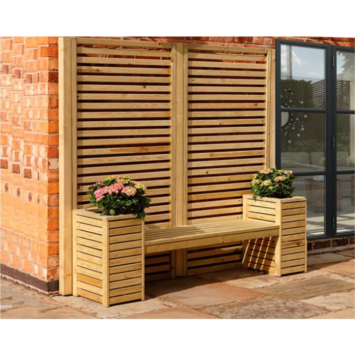 Garden seat with sales planters