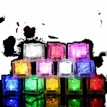 Pack of 12 LED ice cubes