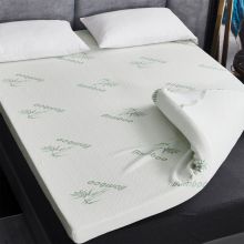 Soft bamboo bounce back foam mattress topper
