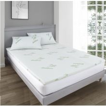 Soft bamboo memory foam mattress topper