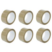 Extra Strong, Low Noise Packaging Tape - Set of 6 or 12 Rolls
