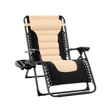 Extra Wide Garden Zero Gravity Chair with padded seat