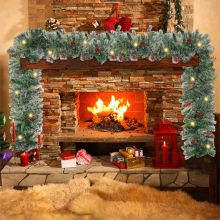Festive Christmas Garland - with Pre-Lit Option
