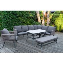 9 Seater Grey String Furniture Set