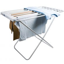 Freestanding heated clothes airer