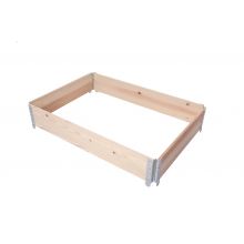 Raised bed wooden garden planter