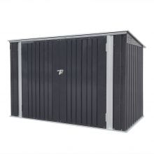 Large double door metal bin shed