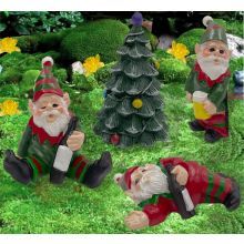 Set of 4 naughty garden gnomes