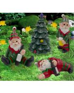 Set of 4 naughty garden gnomes