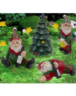 Set of 4 naughty garden gnomes